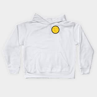 Yellow Smirk Face Kids Hoodie